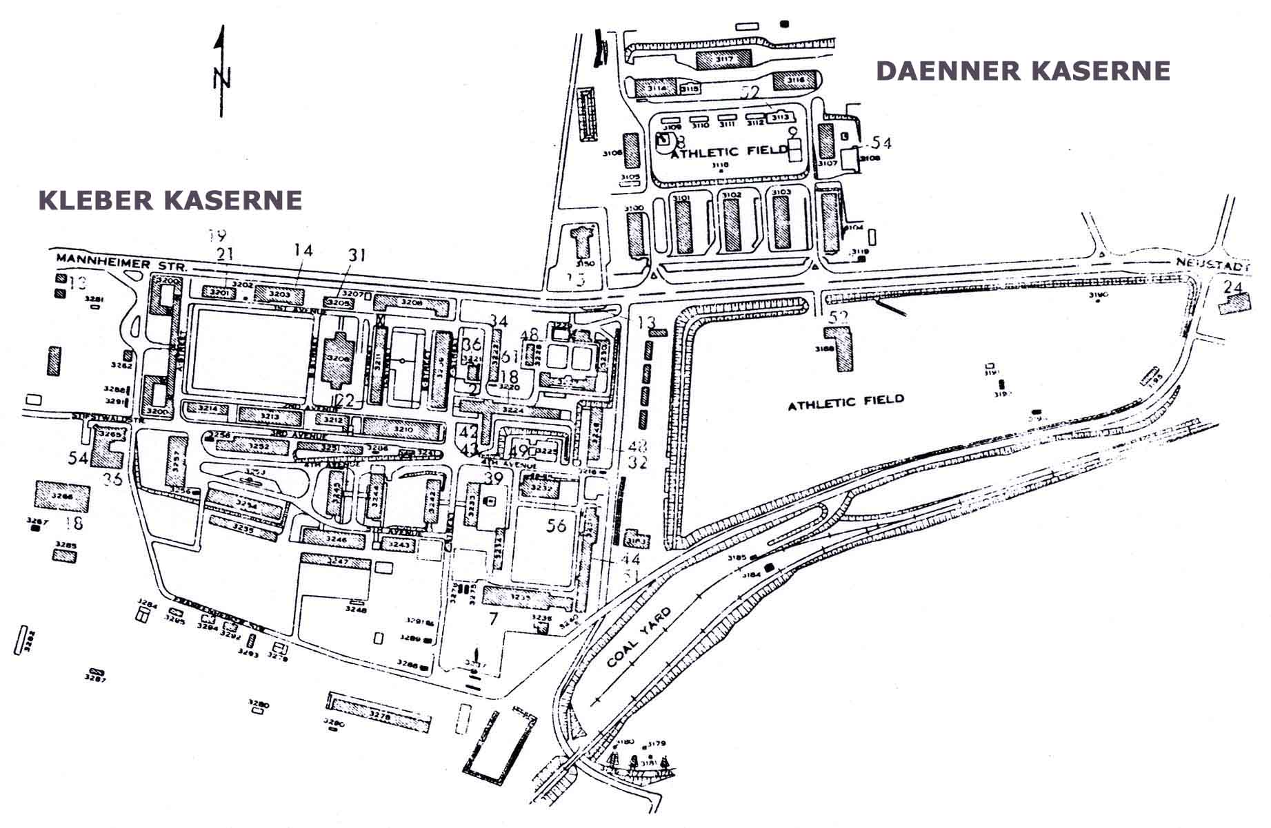 Usareur installation maps kleber and daenner late 1970s